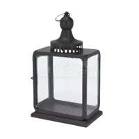 Lantaarn Metaal Bruin Antiek 38cm