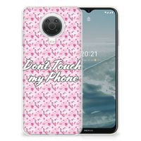 Nokia G20 | G10 Silicone-hoesje Flowers Pink DTMP - thumbnail