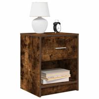 Nachtkastjes 2 st met lade 40x34x50 cm gerookt eikenkleurig
