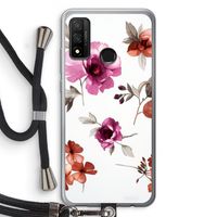 Geschilderde bloemen: Huawei P Smart (2020) Transparant Hoesje met koord