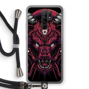 Hell Hound and Serpents: Xiaomi Redmi 9 Transparant Hoesje met koord