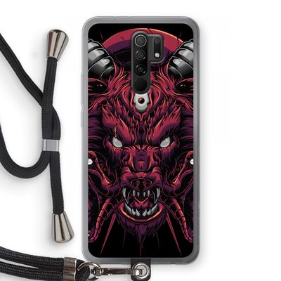 Hell Hound and Serpents: Xiaomi Redmi 9 Transparant Hoesje met koord