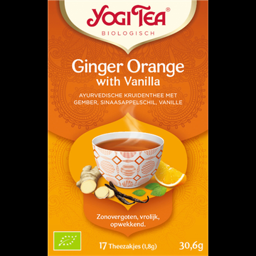 Yogi Tea Biologisch Ginger Orange with Vanilla 17 Stuks 30,6 g bij Jumbo