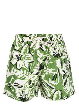 Palm Angels short de bain fleuri à lien de resserrage - Vert