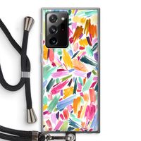 Watercolor Brushstrokes: Samsung Galaxy Note 20 Ultra / Note 20 Ultra 5G Transparant Hoesje met koord