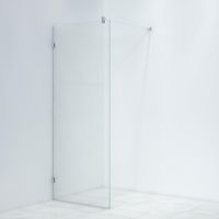 Saniclass Bellini Inloopdouche - scharnierbevestiging - 80x200cm - 8mm veiligheidsglas - anti kalk - chroom WALKINFIXCONNECT-80