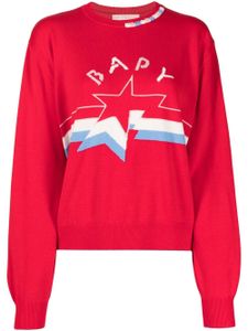 BAPY BY *A BATHING APE® pull en maille intarsia - Rouge