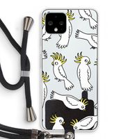 Papegaai: Pixel 4 Transparant Hoesje met koord