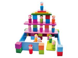 Playtive Houten speelstenen (Regenboog stapelspel)