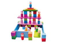 Playtive Houten speelstenen (Regenboog stapelspel)