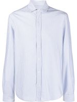Brunello Cucinelli chemise rayée à manches longues - Bleu