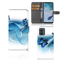 Motorola Moto G53 | Telefoonhoesje | Met pasjeshouder | Vlinders