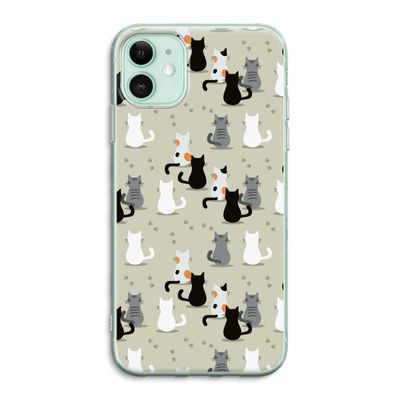 Katten: iPhone 11 Transparant Hoesje