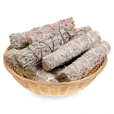Shasta Sage Smudge Stick - 12 in een Mand - (11 cm