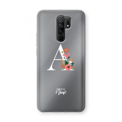 Pink Bouquet: Xiaomi Redmi 9 Transparant Hoesje