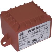 Weiss Elektrotechnik 85/377 Printtransformator 1 x 230 V 2 x 9 V/AC 10 VA 556 mA - thumbnail