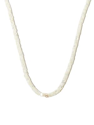 Sydney Evan collier en or 14ct serti de nacre et diamants