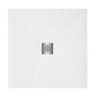 ZEZA Grade douchevloer - 100x100cm - antislip - antibacterieel - mineraalmarmer - vierkant - mat wit 400000000000019931