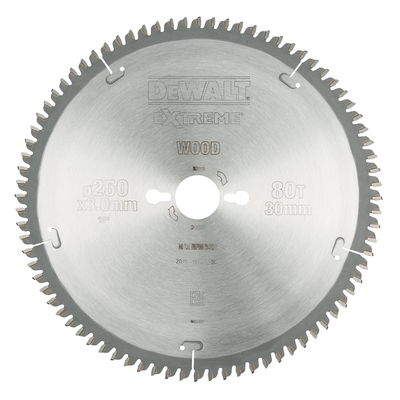 DeWalt Accessoires Cirkelzaagbl. S40 250x30x80t - DT4287-QZ
