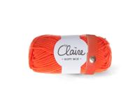 Leren Sjaal lus met drukknoop 21cm oranje