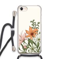 Floral bouquet: iPhone 8 Transparant Hoesje met koord