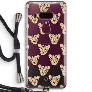 Tijger: HTC U12+ Transparant Hoesje met koord