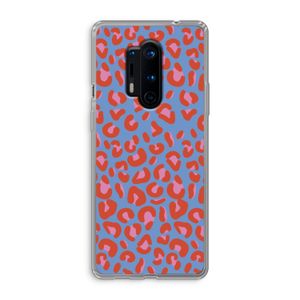 Leopard blue: OnePlus 8 Pro Transparant Hoesje