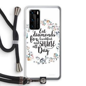 Diamonds: Huawei P40 Transparant Hoesje met koord