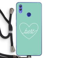 Best heart pastel: Honor Note 10 Transparant Hoesje met koord