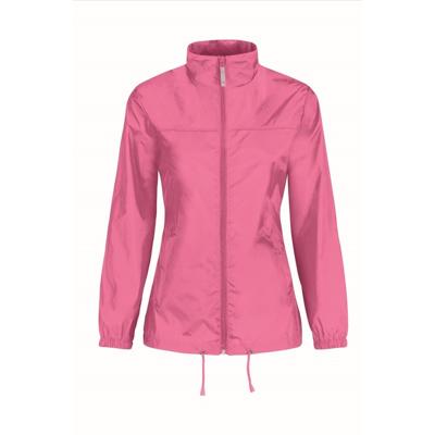 B&C Windbreaker - roze - Sirocco windjas - met capuchon - dames B&C Windbreaker - roze - Sirocco windjas - met capuchon - dames