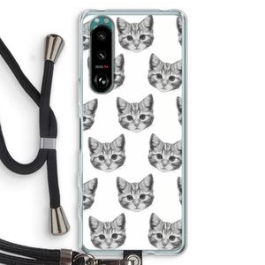 Kitten: Sony Xperia 5 III Transparant Hoesje met koord