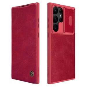 Nillkin Qin Pro Serie Samsung Galaxy S23 Ultra 5G Flip Hoesje - Rood