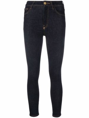 Philipp Plein jean skinny à logo appliqué - Bleu