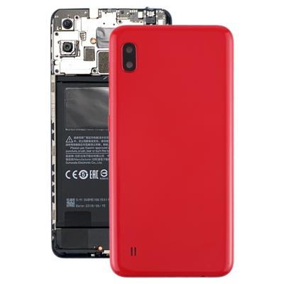 Batterij achtercover met camera lens & Zijkleutels voor Galaxy A10 SM-A105F/DS SM-A105G/DS (rood)
