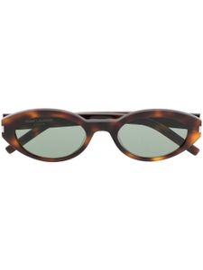 Saint Laurent Eyewear lunettes de vue à monture ovale - Marron