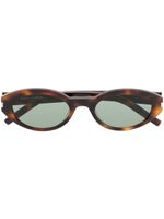 Saint Laurent Eyewear lunettes de vue à monture ovale - Marron - thumbnail