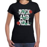 Rock and Roll 50s shirt zwart voor dames 2XL  - - thumbnail