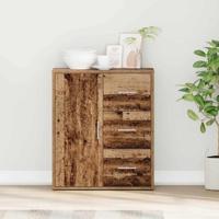 Dressoir met lade Oud hout 60 x 31 x 70 cm Bewerkt hout