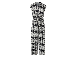 esmara Dames jumpsuit (Zwart/wit, XS (32/34))
