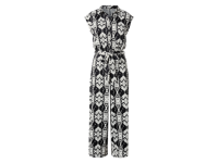 esmara Dames jumpsuit (Zwart/wit, XS (32/34))