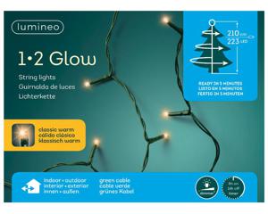 Lumineo everlands kunstkerstboomverlichting 1-2 Glow 210cm 223 LED Lampjes