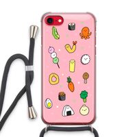 Happy bento friends: iPhone SE 2020 Transparant Hoesje met koord