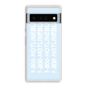 Hotline bling blue: Google Pixel 6 Pro Transparant Hoesje