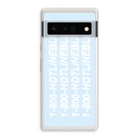 Hotline bling blue: Google Pixel 6 Pro Transparant Hoesje
