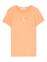 Calvin Klein Kids t-shirt à imprimé monogrammé - Orange Calvin Klein Kids t-shirt à imprimé monogrammé - Orange