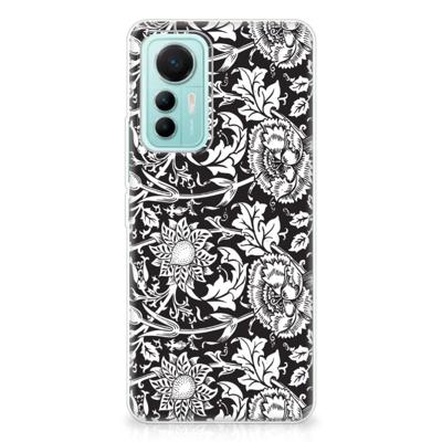 Xiaomi 12 Lite | TPU Case | Black Flowers Xiaomi 12 Lite | TPU Case | Black Flowers