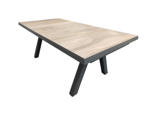 Tensil uitschuif tafel 205 en 265x103x76cm antraciet - Driesprong collection