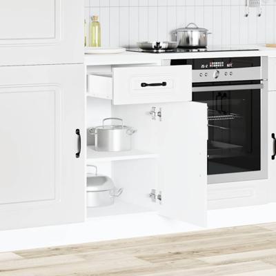 Keuken onderkast Kalmar bewerkt hout wit