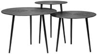 LABEL51 Salontafel 'Nobby' Set van 3 stuks, kleur Zwart