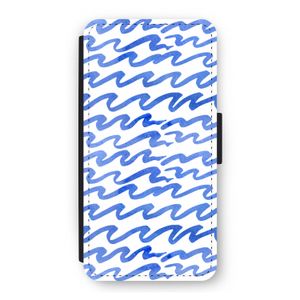 Blauwe golven: iPhone 12 Flip Hoesje